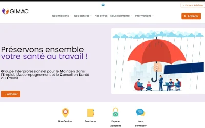 Site web Gimac réalisé par Julien Jadczak, webmaster freelance, création de site professionnel en Auvergne.﻿